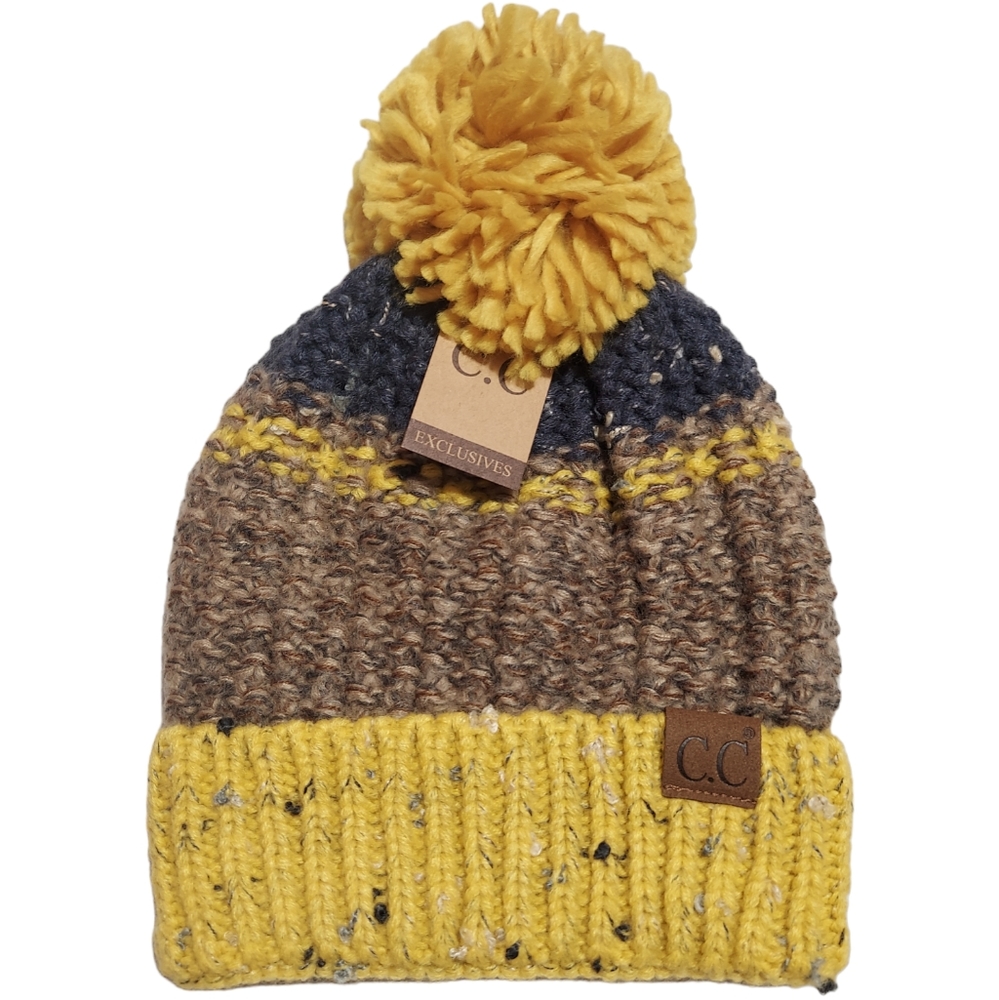 New Winter Knit Beanie Hat Mustard Camel Womens Soft Thick Warm Lined Winter Hat